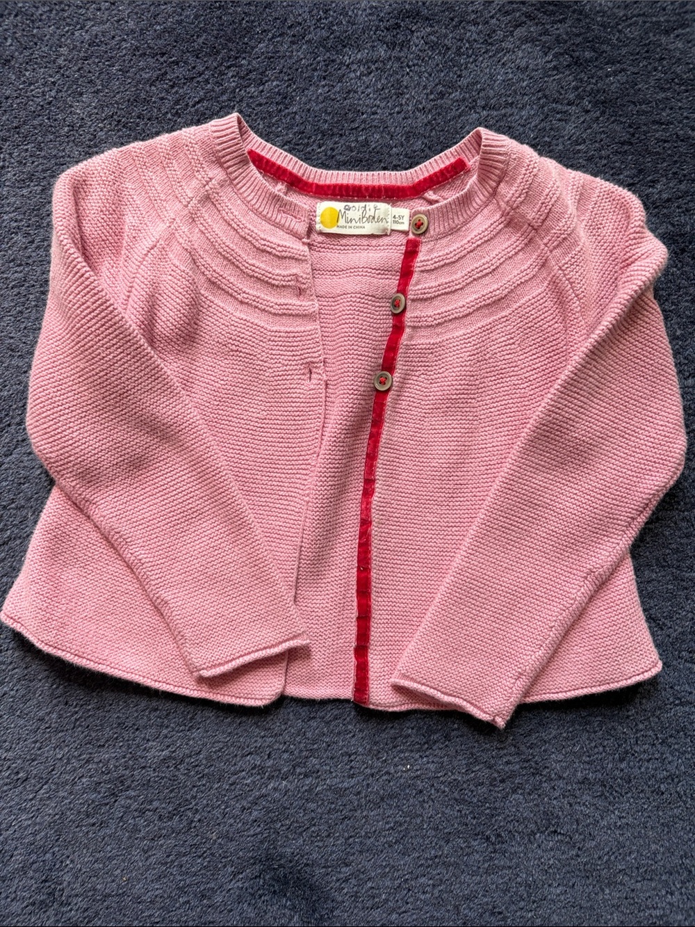 Pink Knit Girls' Cardigan Sweater - Mini Boden 4-5t